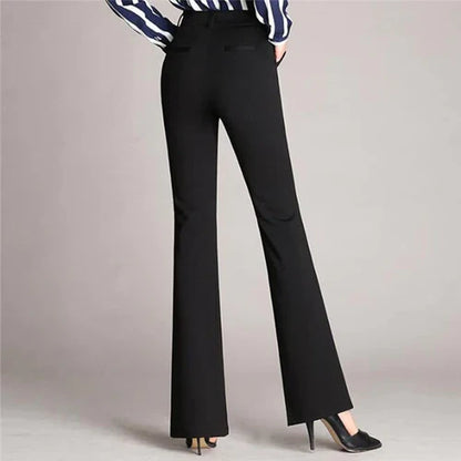 Hoge Broek Slank Uitlopende High Waist Jeans voor Vrouw - Mode Vibes