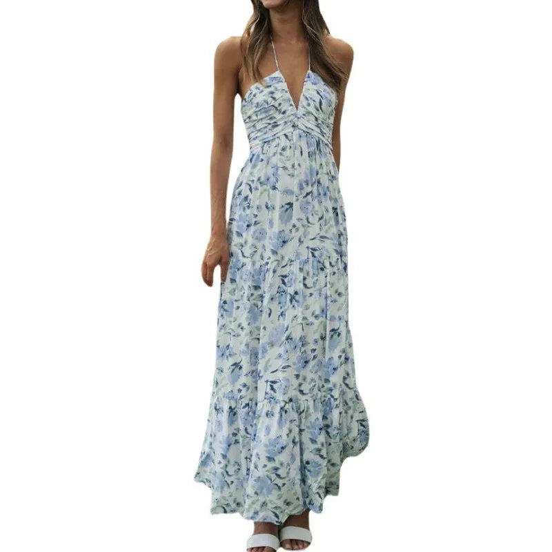 Fleurige Maxi Jurk voor Vrouw Stijlvol en Comfortabel