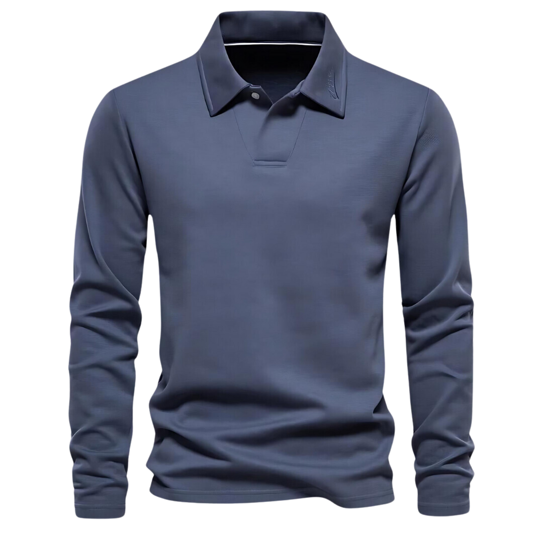 Heren Polo Shirt Lange Mouw Vince Casual Stijl - Mode Vibes