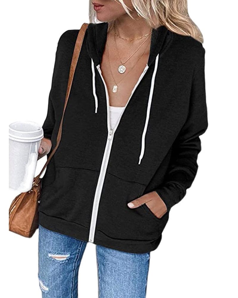 Dames Zipped Hoodie Mila - Zacht en Warme Sweatshirt - Mode Vibes