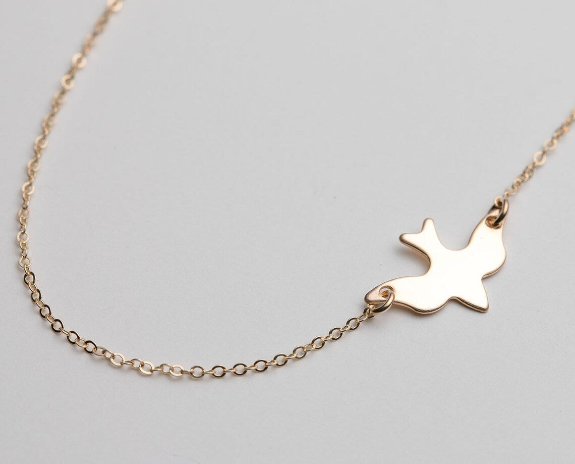 Ketting met Vliegende Vogel Sieraad Zilver Kleur - Mode Vibes