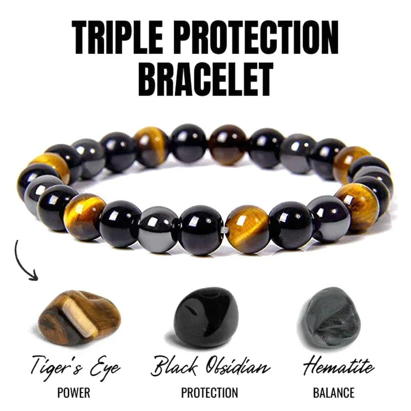 Kralen Armband met Triple Bescherming Stoer en Betekenisvol