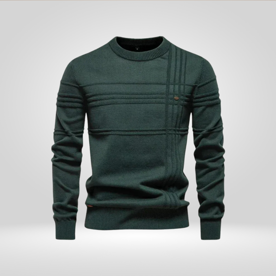 Heren Trui Gebreide Pullover Slim Fit Ademend Katoen