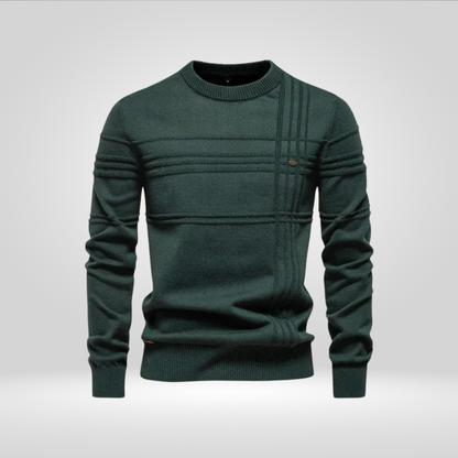 Heren Trui Gebreide Pullover Slim Fit Ademend Katoen