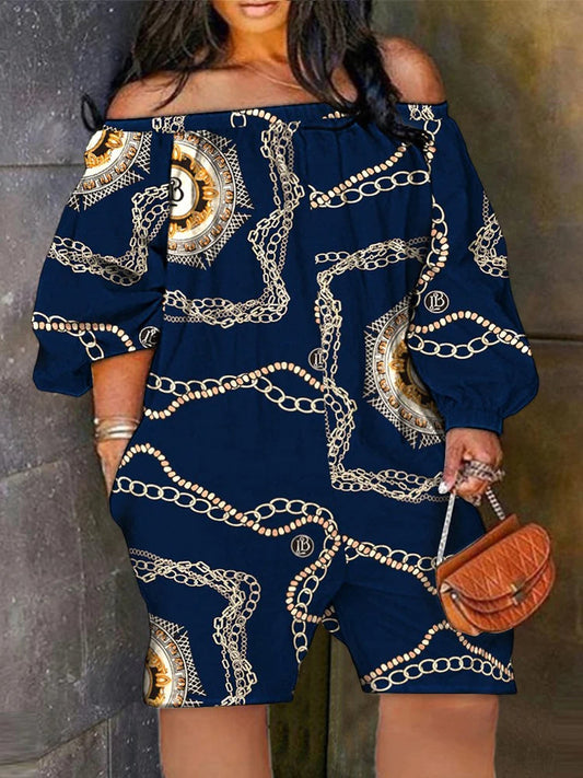 Plus Size Jumpsuit Trendy Zomerkleding Speelse Stijl - Mode Vibes