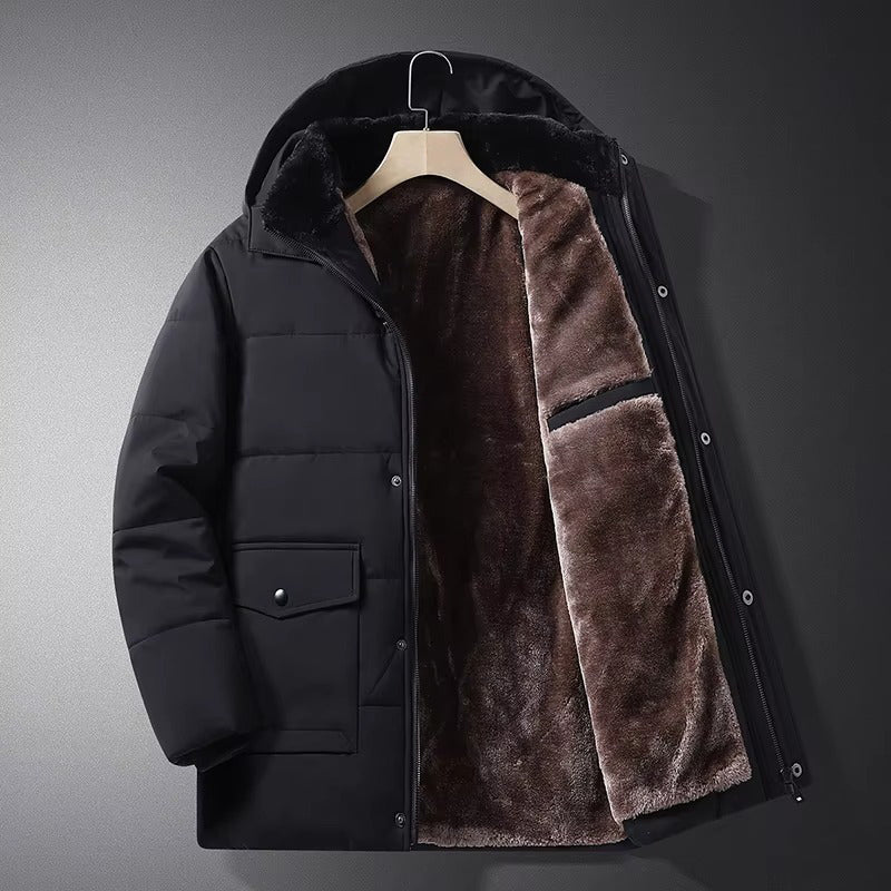 Heren Winterjas Warm Fleece Voering Waterdicht
