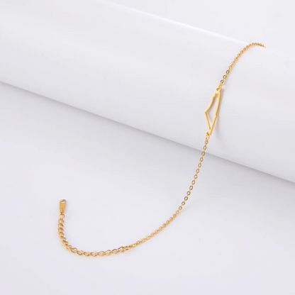 Gouden Armband met Ketting en Hangertje