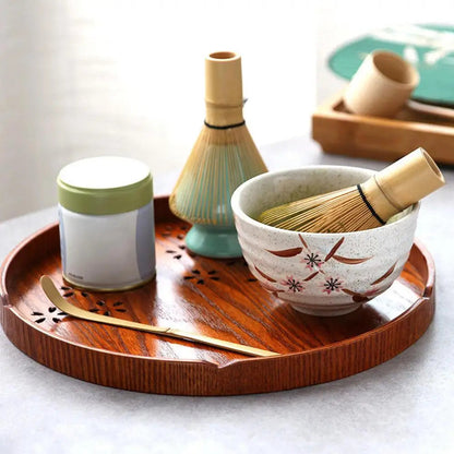 Matcha Thee Set van RVS met Theelepel en Garde