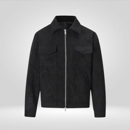 Dikke Suède Jas Heren Oversized Luxe Model