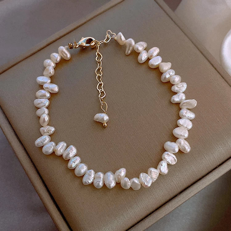 Parel Armband met Witte Zoetwaterparels - Mode Vibes