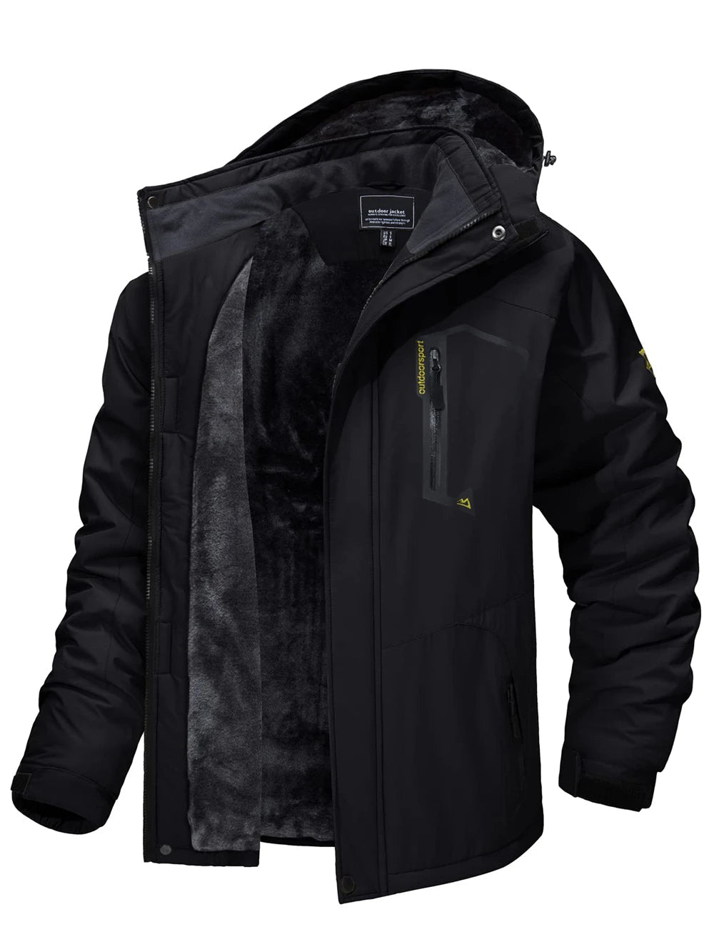 Waterdichte Parka Jas met Fleece Voering en Capuchon