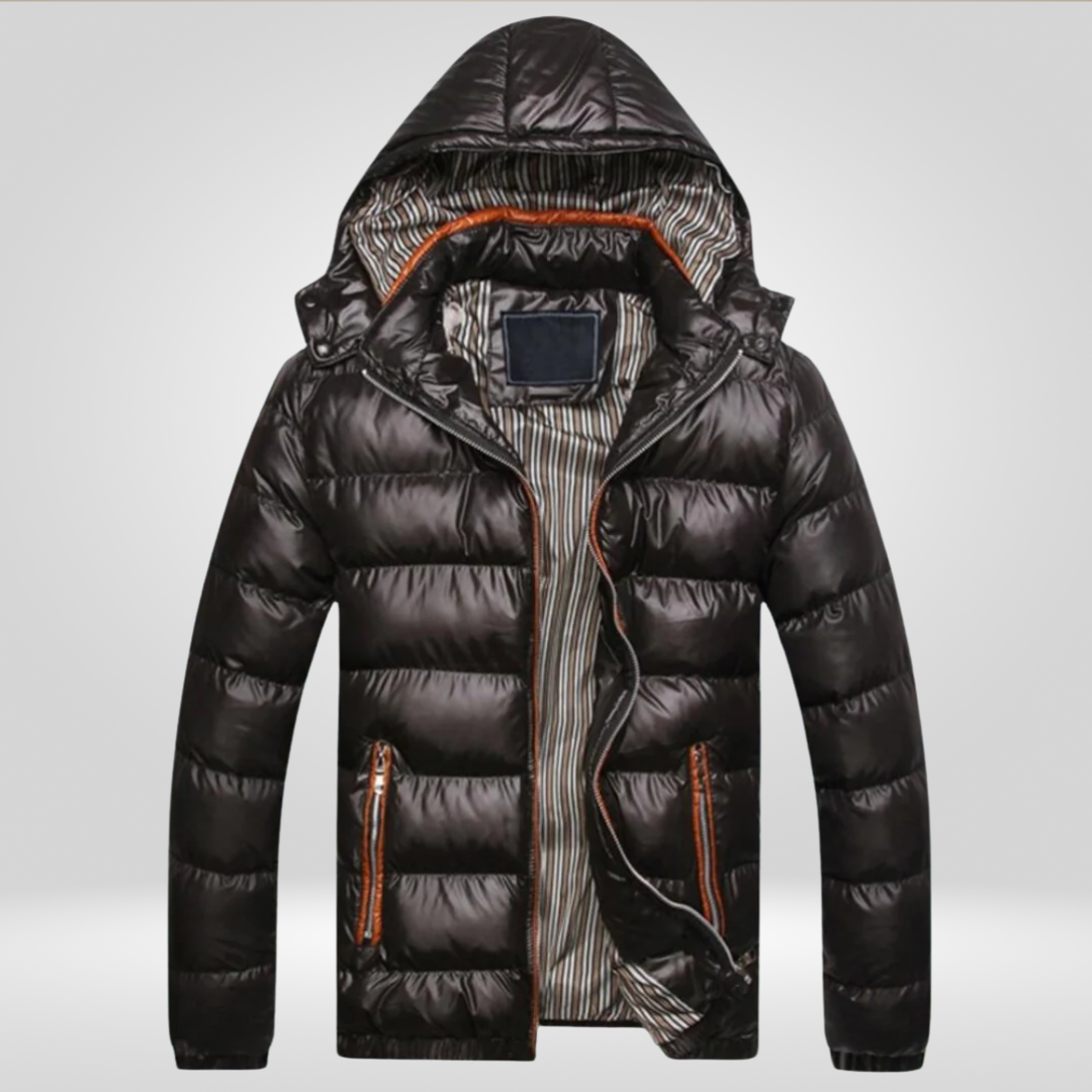 Heren Winterjas Gewatteerd Warm met Capuchon
