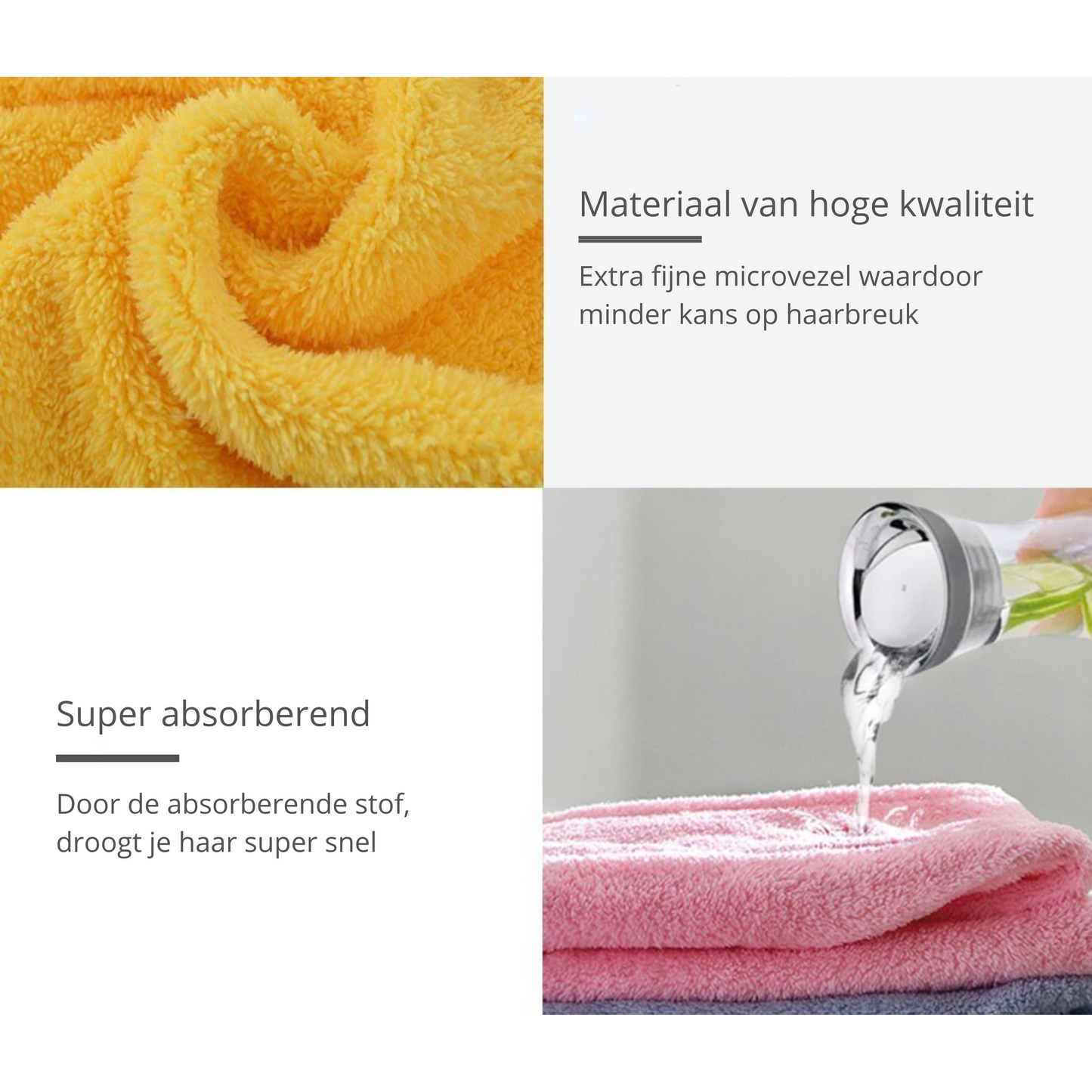 Snel Drooghaar Handdoek Beschadigingsvrij voor Drogend Haar