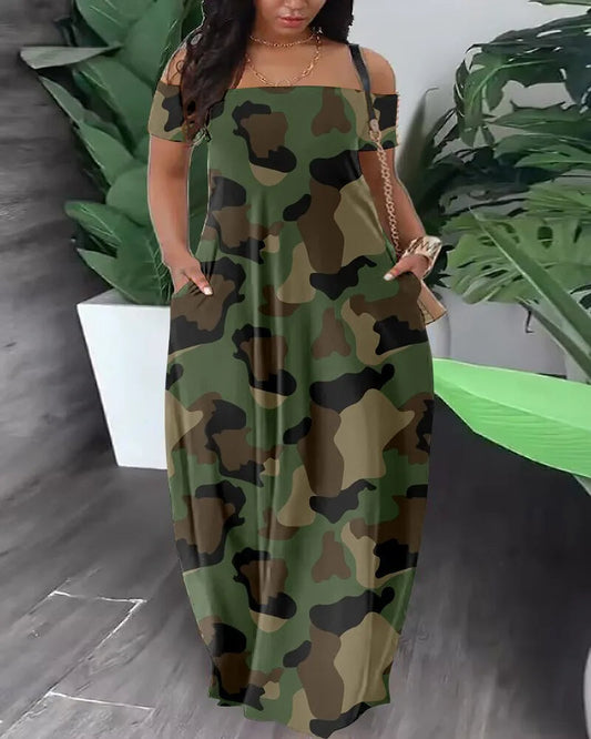 Plus-Size Safari Jurk Kleurrijk en Stijlvol - Mode Vibes