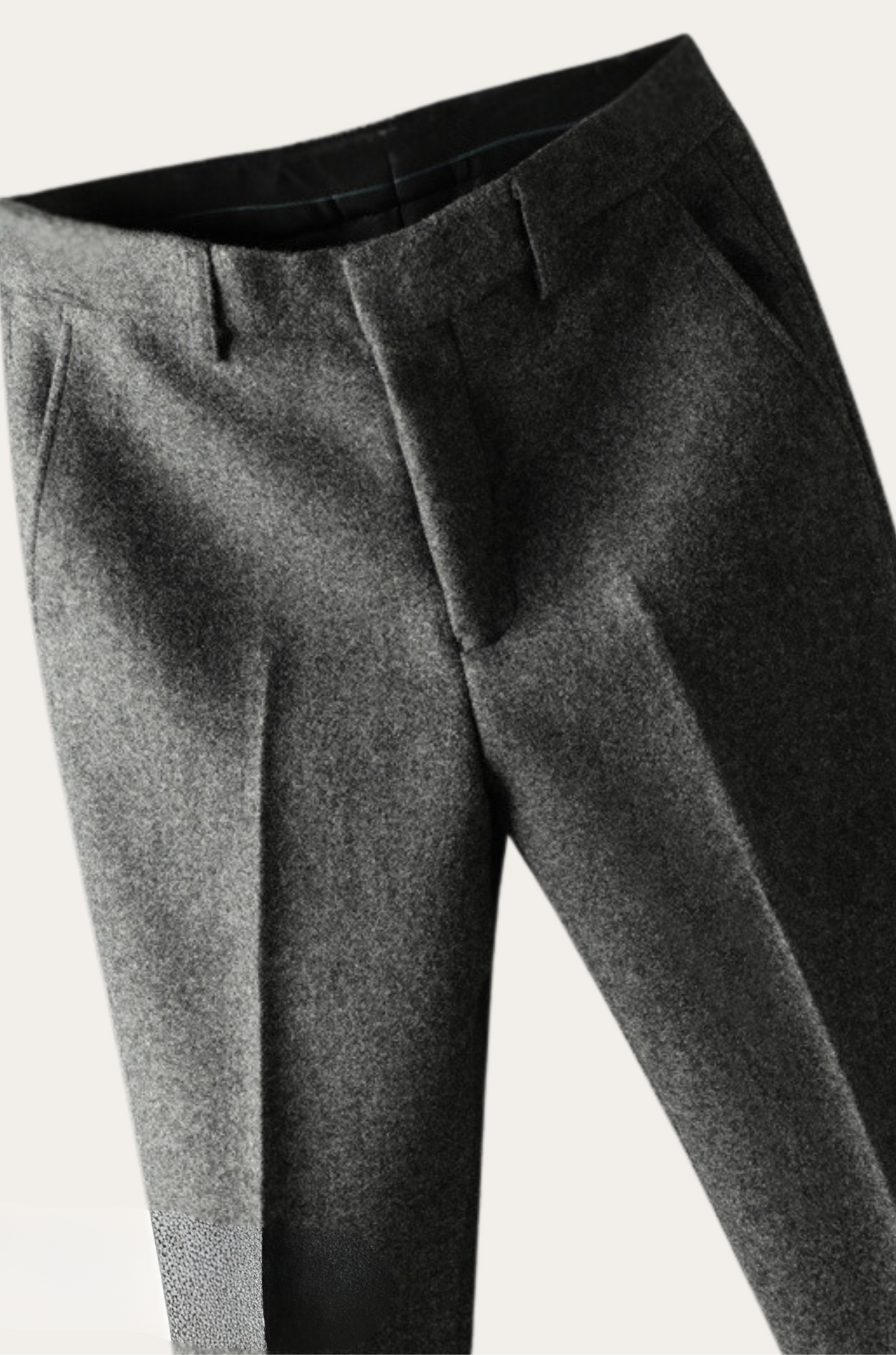 Heren Pantalon Stijlvolle Zwart Gemaakt van Kwaliteit Stof