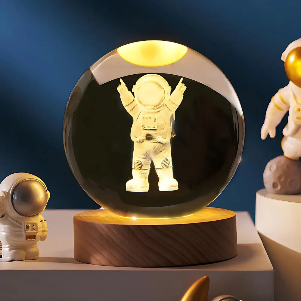 Kristallen Bol 3D Gegraveerd Celestia Decoratie