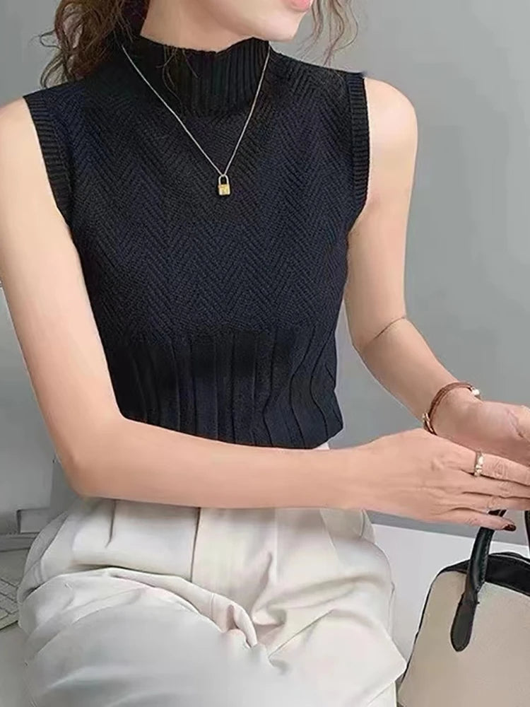 Gebreide Casual Top voor Vrouw - Mode Vibes