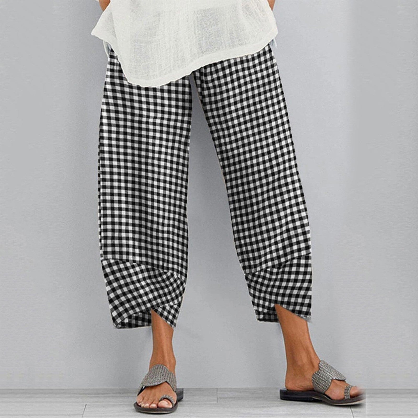 Vrouwelijke Katoenen Linnen Broek Zomer Comfortabel - Mode Vibes
