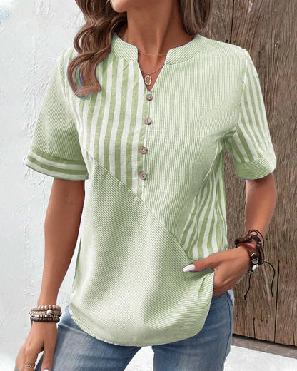 Vrouwelijke Katoenen Blouse Elegante Stijl