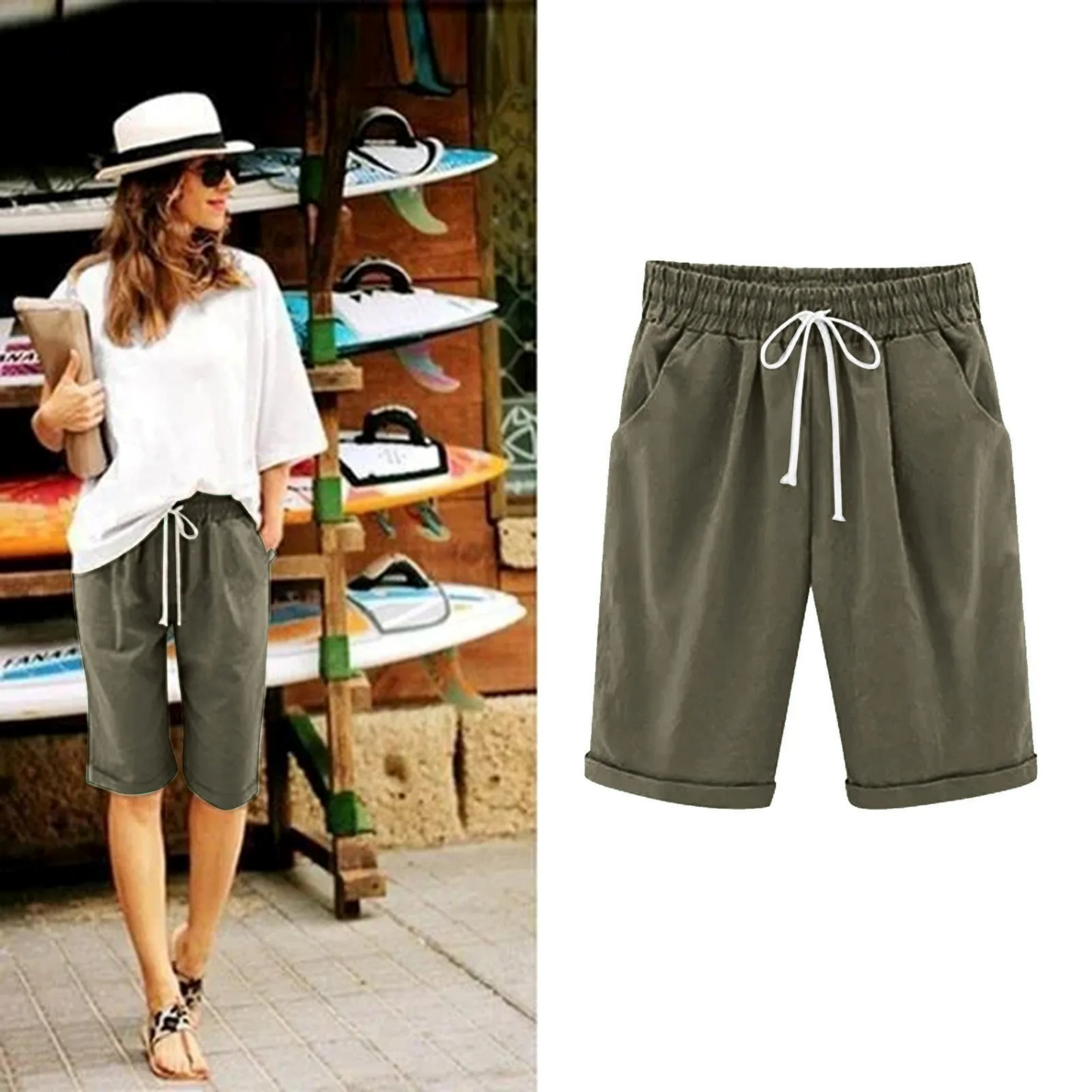 Dames Shorts Katoen Luchtig en Comfortabel Zomerbroek - Mode Vibes