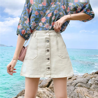 Plus Size Shortrok Trendy Veelzijdig Zomerrok voor Vrouwen
