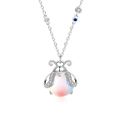 Maansteen Ketting Vuurvlieg Edelsteen Hanger Uniek
