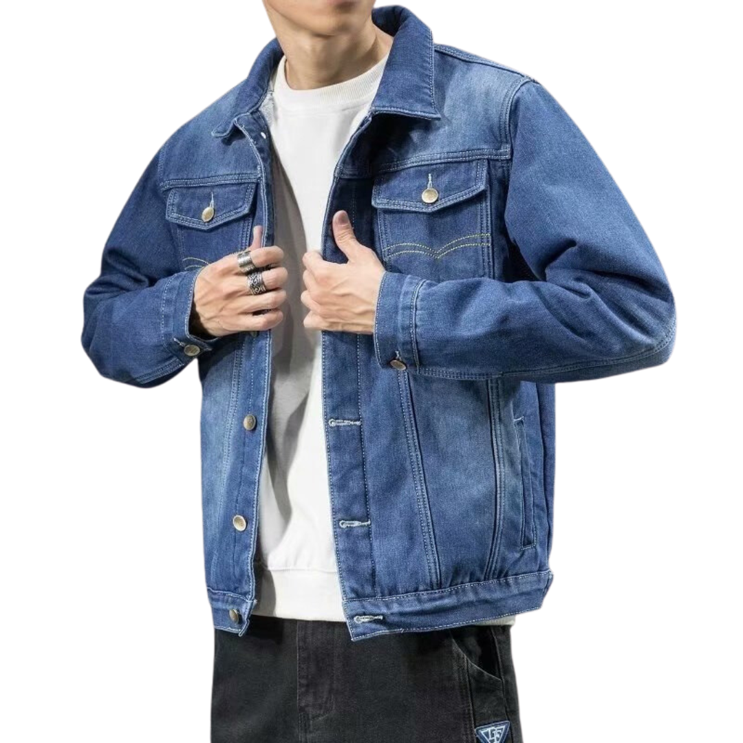 Heren Denim Jas Warm Winter Mode