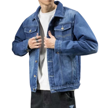 Heren Denim Jas Warm Winter Mode
