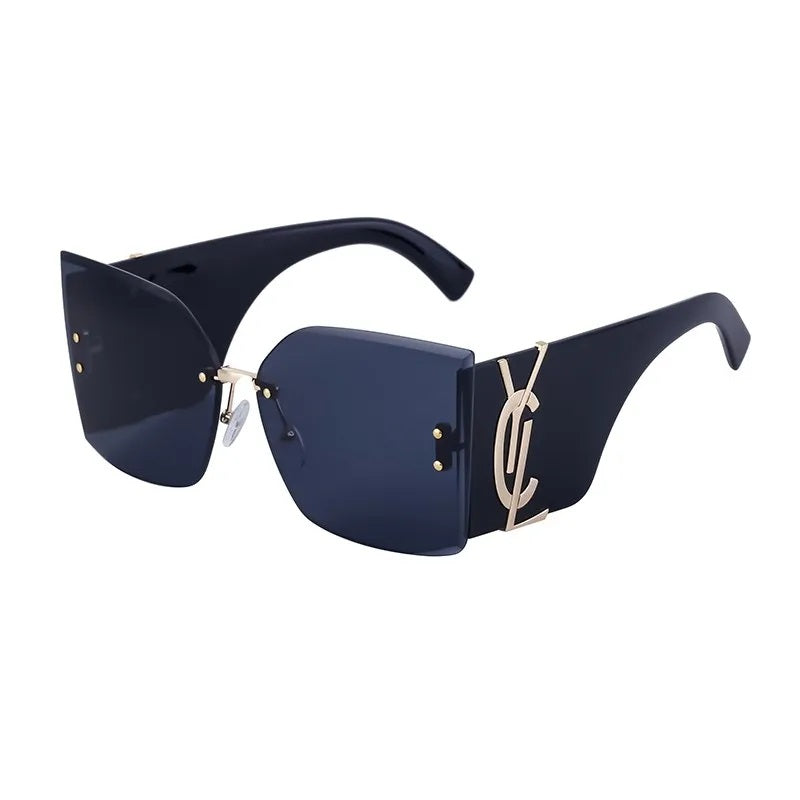 Randloze Zonnebril Trendy Design voor Dames - Mode Vibes
