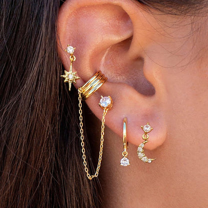 Oorbellen Set Boho Stijl Amira Zilver - Mode Vibes
