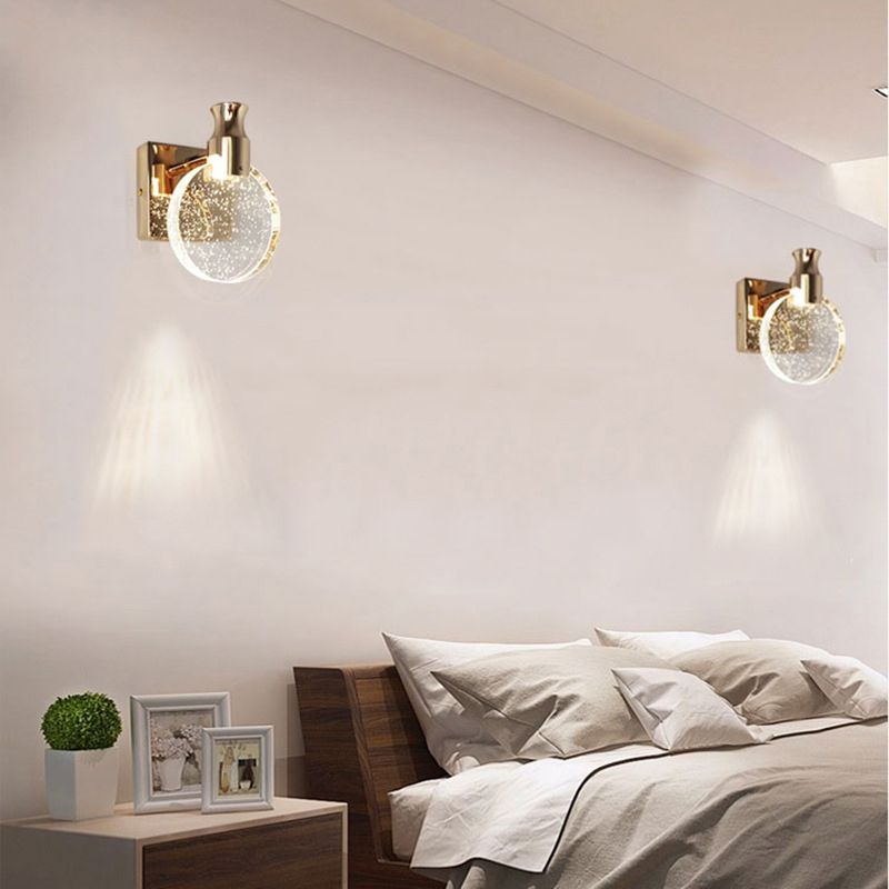Ronde Kristallen Wandlamp Luxe Design