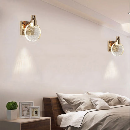 Ronde Kristallen Wandlamp Luxe Design