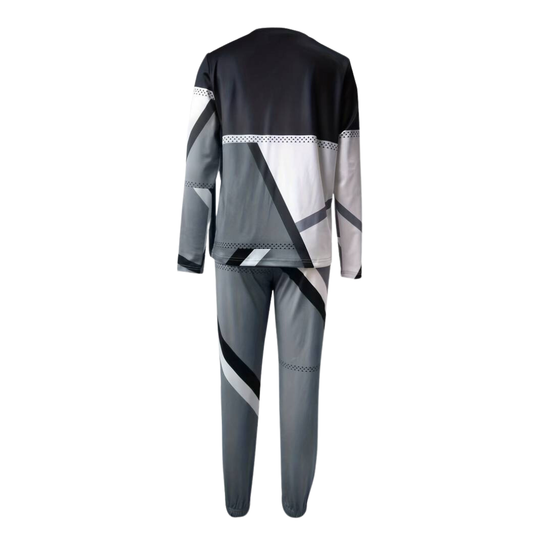 2-delig Set Lange Broek en O-hals Top voor Vrouw
