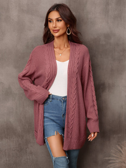 Dames Gebreide Vest met Kabelpatroon Warm en Stijlvol