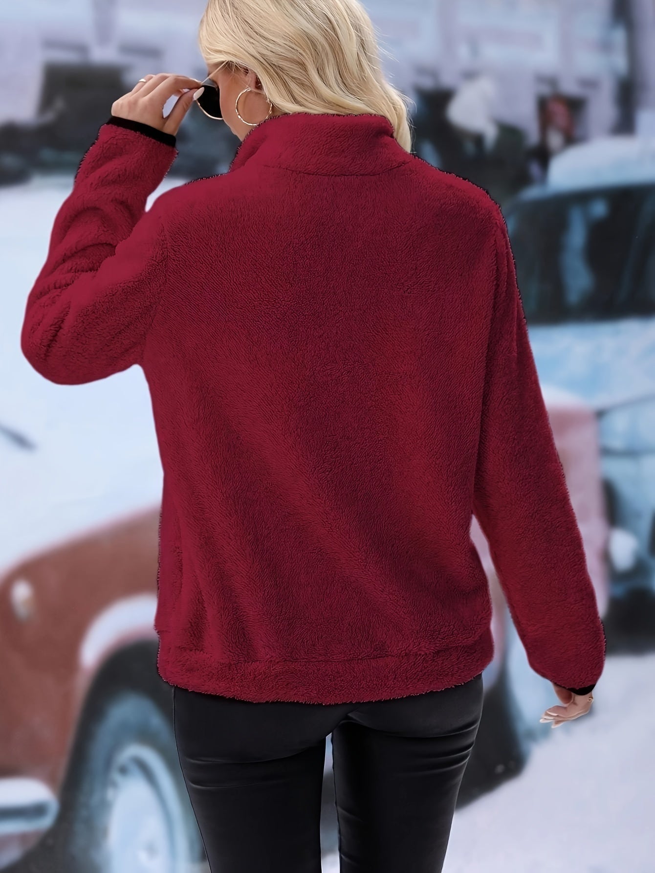 Vera Sweatshirt Halve Ritssluiting Kleurrijk Comfortabel