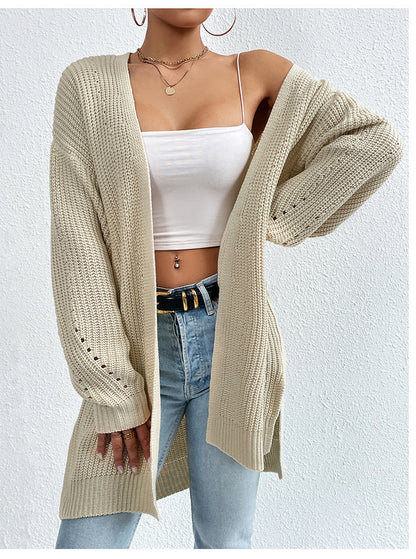 Dames Gebreid Vest Lang Model Romy