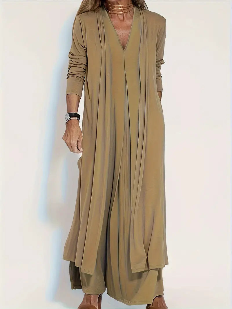 Vrouwelijke Outfit Set Elegante Jurk en Blazer