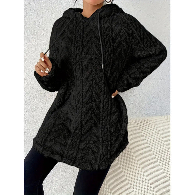Dames Gebreide Hoodie Trendy met Structuur