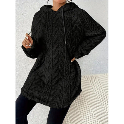 Dames Gebreide Hoodie Trendy met Structuur