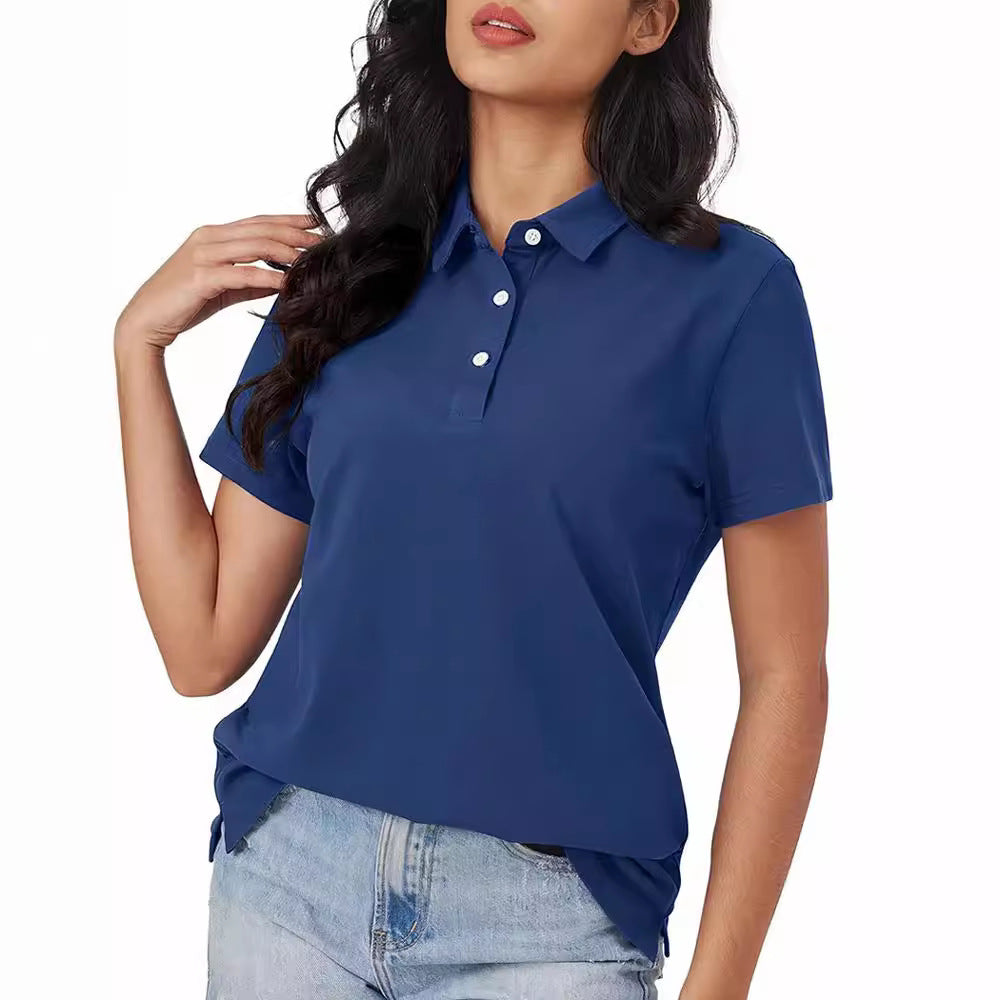 Dames Polo Top Kortemouw Basic Zomer