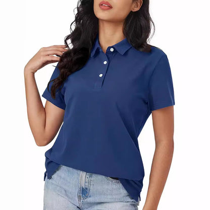 Dames Polo Top Kortemouw Basic Zomer