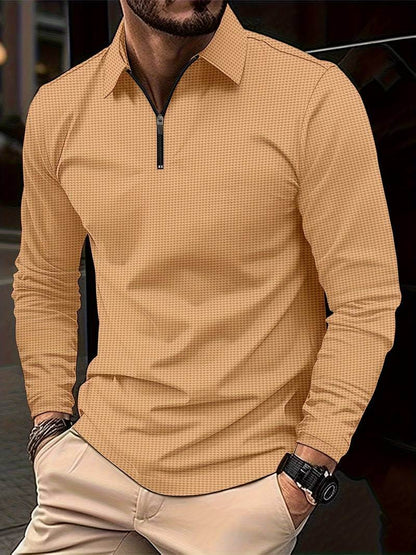 Lennox – Heren Wafelshirt met Lange Mouwen en V-Hals