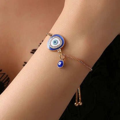 Boze Oog Armband Ethnostijl Zilverkleurig Beschermingssymbool
