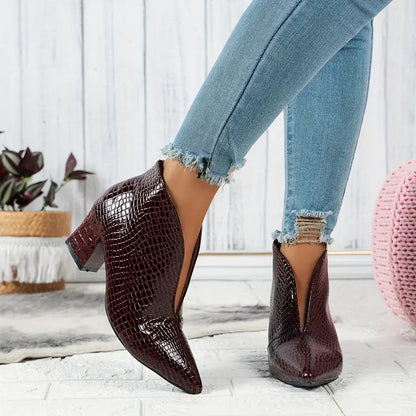 Eleganti Stivali | Stivale Alla Caviglia Slip-On per Donne 5
