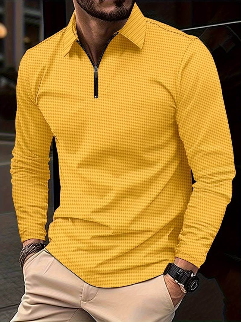 Lennox – Heren Wafelshirt met Lange Mouwen en V-Hals