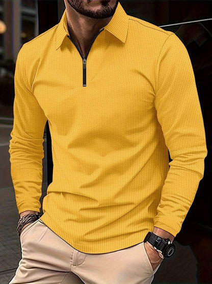 Lennox – Heren Wafelshirt met Lange Mouwen en V-Hals