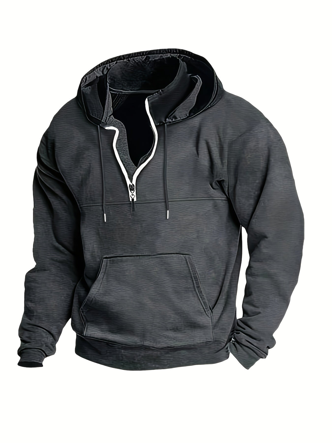 Heren Hoodie met Halve Rits Sportief Design