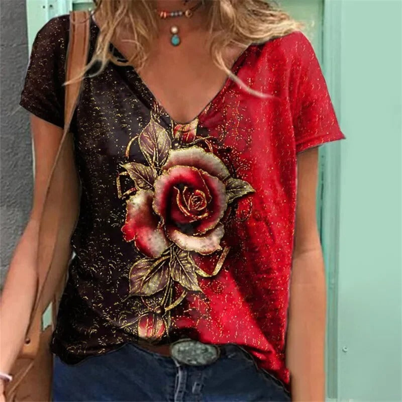 Dames Overhemd met V-hals Elegante Stijl - Mode Vibes