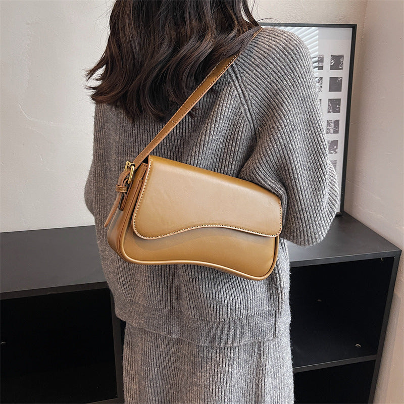 Dames Handtas Vegan Leer Golvend Design Elegante Stijl