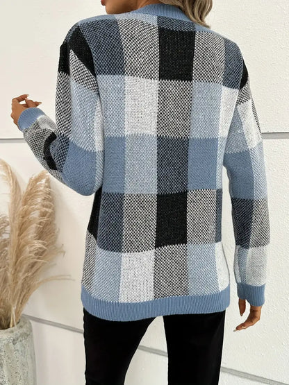 Trui met Ruitpatroon Warm en Stijlvol